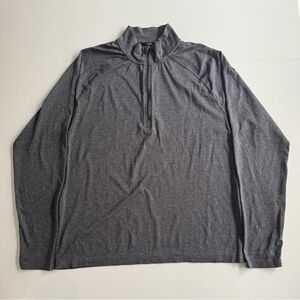 RHONE Mens Medium Gray Versatility 1/4 Zip Training Top Perforated Yoke Athletic